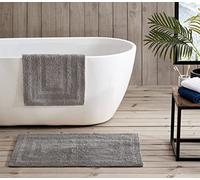 Eddie Bauer | Set da bagno, 100, tappeto ultra morbido, tessuto trapuntato, per una maggiore durata e facilità di manutenzione, cotone, grigio cromo, 2 pezzi