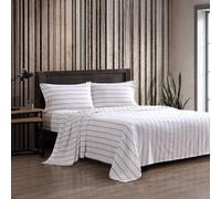 Eddie Bauer - Set di biancheria da letto in flanella di cotone con federe abbinate, spazzolato per una maggiore morbidezza, tasca profonda, certificato Oeko-Tex (Cooper Falls Red)