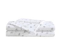 Eddie Bauer - Set di lenzuola, biancheria da letto di lusso in percalle di cotone con federa coordinata, fresco e fresco, completamente elasticizzato (verde campo, doppio)