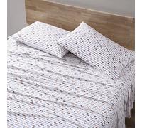 Eddie Bauer - Set di lenzuola doppie, in percalle di cotone, fresco e fresco, leggero e traspirante, essenziale per camera da letto (canoa lago pagaia bianco, doppio)