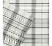 Eddie Bauer Set di lenzuola king size, in percalle di cotone, 4 pezzi, decorazione per la casa fresca (grigio Chinook, king size)