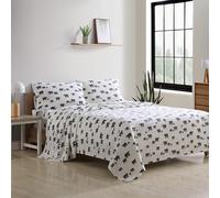 Eddie Bauer - Set di Lenzuola per Letto King Size, in Flanella di Cotone Caldo e Traspirante, con Tasche Profonde, Spazzolato per Una Maggiore Morbidezza, Accogliente Decorazione per la casa,