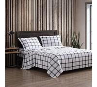 Eddie Bauer, Set di lenzuola per letto king size, in flanella di cotone caldo e traspirante con tasche profonde, spazzolato per una maggiore morbidezza, arredamento accogliente per la casa,
