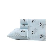 Eddie Bauer - Set di Lenzuola per Letto Matrimoniale, Flanella di Cotone, Spazzolato per Una Maggiore Morbidezza, Accogliente Decorazione per la casa (Amici Cani, Queen)