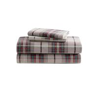 Eddie Bauer Sheet Set di Biancheria da Letto in Flanella di Cotone, Spazzolato per Una Maggiore Morbidezza, Accogliente Decorazione per la casa, Montlake Plaid, Completo