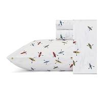 Eddie Bauer Sheet Set di Biancheria da Letto in Percalle di Cotone, Croccante e Fresco, Elegante Decorazione per la casa, Kayak Bianco/Multi, Completo