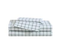 Eddie Bauer Twin Sheet Set Premium Cotton Percalle Bedding Set Plaid Home Decor OekoTex Certificato Classico Tattersall Plaid