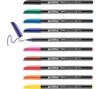 Edding 1200 colourpen marcatore Fine Nero Blu Marrone Verde Arancione Rosa Porpora Rosso Giallo 10 pz