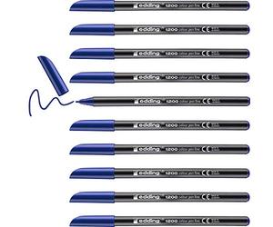 Edding 1200 - Pennarello a punta di 1 mm, Blu, Confezione da 10