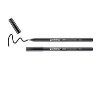 Edding 1300, 2 Pennarelli Neri Punta Media 2mm Penna a Fibra per Disegno e Scrittura Creativa Pennarelli Inchiostro a Base d'Acqua Non Trapassa la Carta Cartoleria Professionale Made in Germany