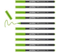 edding 1300 colour pen medium - light green - 10 pens - round nib 2 mm - felt pe
