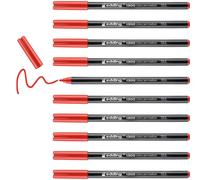 edding 1300 colour pen medium - red - 10 pens - round nib 2 mm - felt pen for dr