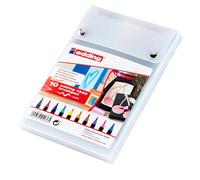 Confezione da 10 pennarelli Edding 1340 Brush - Punta flessibile - Tratto da 1 a 3 mm - Inchiostro a base d'acqua - Colori asso