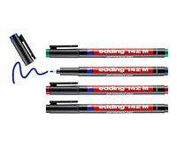 edding 142 M permanent pen - set of 4 - multi-coloured - round nib 1 mm - pen fo
