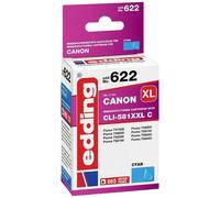 Edding 18-622 Cartuccia Compatibile sostituisce Canon CLI-581C XXL Ciano EDD-6