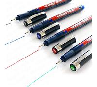 Edding 1800 Profipen, penna da disegno a pigmenti, 0,3 mm, set di 4, nero, blu, rosso, verde