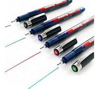 Edding 1800 Profipen-Penna per disegni pigmenti, 0,5 mm, confezione da 4, colore: nero, Blu, Rosso e verde)