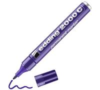 edding 2000 C Marcatore permanente - viola - 1 penna - punta rotonda 1,5-3 mm - asciuga rapidamente - resiste all'acqua e alla pulizia - per cartone, plastica, legno, metallo - pennarello universale