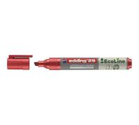 edding 29 EcoLine Pennarello per lavagne bianche - rosso - 1 penna - punta smussata 1-5 mm - feltro cancellabile - per quadri, bianco, magnetico, memo e cavalletto da conferenza - ricaricabile