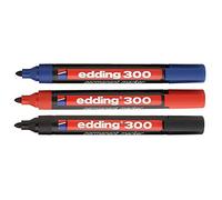 Edding 300 2+1 Nero, Blu, Rosso 3pezzo(i) marcatore permanente