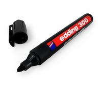Edding 300 Pennarello Permanente 1.5-3mm Punta A proiettile Nera Singolo