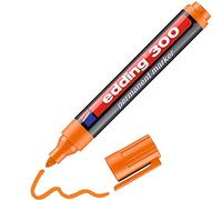 edding 300 pennarello permanente - arancione - 1 penna - punta rotonda 1,5-3 mm - asciuga rapidamente, resistente all'acqua e agli sfregamenti - per cartone, plastica, legno, metallo, vetro