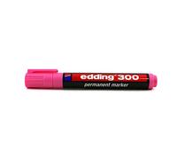 edding 300 Pennarello permanente - rosa - 1 penna - punta rotonda 1,5-3 mm - asciuga rapidamente, resistente all'acqua e agli sfregamenti - per cartone, plastica, legno, metallo, vetro