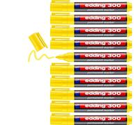 edding 300 permanent marker - yellow - 10 pens - round tip 1.5-3 mm - waterproof