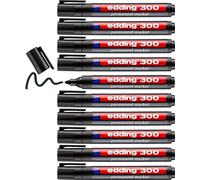 Edding 300 Permanente Evidenziatore - 1.5 - 3mm Proiettile Punta - Nero - Set Di