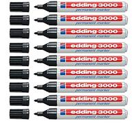 Edding 3000, 9er-Pack, Nero, 1
