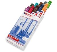 edding 3000 Marcatore Permanente, Multicolore, Scatola 10Pz, Punta Tonda, Asciugatura Rapida, Impermeabile, per Cartone, Plastica, Legno, Metallo, Vetro