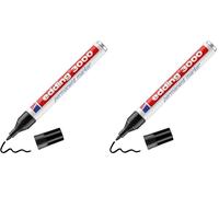 Edding 3000 Marcatore Permanente - Nero - Blister 1 pz - Punta Tonda 1,5-3 mm - pennarelli indelebili ad Asciugatura Rapida - Impermeabile, Non sbava - per Cartone, plastica, Legno, Metallo, Tessuto