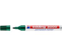 EDDING 3000 MARKER permanente - Punta tonda 1.5 mm - corsa tra 1.5 e 3 mm - ricaricabile - asciugatura rapida - colore verde NEW