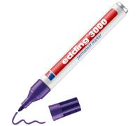 edding 3000 pennarelli indelebili - viola (viola) - 1 penna - punta rotonda 1,5-3 mm - pennarelli permanenti ad asciugatura rapida - impermeabili, a prova di sbavature - per cartone, plastica, legno,