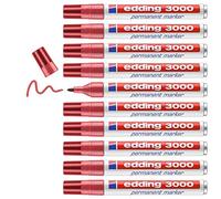 Edding 3000 Rosso marcatore Permanente