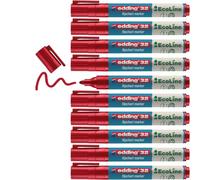 Edding 31 Ecoline Flipchart Marker, colore: nero 1.5-3mm rosso