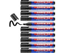 Edding 33 pennarelli brillanti - nero - 10 pennarelli permanenti impermeabili -