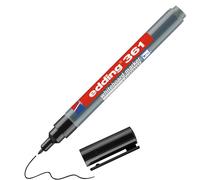 edding 361 whiteboard marker - black - 1 whiteboard pen - round tip 1 mm - white