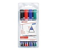 EDDING 363/4S - Pennarello per lavagna bianca, da 1,0 a 5,0 mm, 4 colori