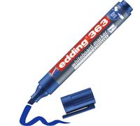 Edding 363 - Pennarello per Lavagna Bianca, 1 Penna per Lavagna Bianca, Punta a scalpello 1-5 mm, per lavagne Bianche, Lavagna a Fogli mobili, bacheca, magnetiche e memo, Ricaricabile, Colore: Blu