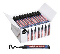 edding 363 whiteboard marker - black - 50 whiteboard pens - chisel tip 1-5 mm -