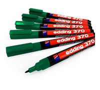 Edding 370 Permanente Pennarello - 1mm Proiettile Punta - Verde - Confezione 6