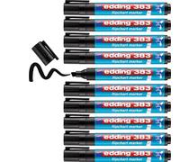 edding 383 flipchart marker - black - box of 10 - chisel nib 1-5 mm - marker for