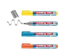edding 385 marcatore per flipchart da effetti speciali - set 31pz - multicolore - punta flessibile a pennello 1-5 mm - marcatore per evidenziare, ombreggiare e segnare su carta da flipchart - non cola