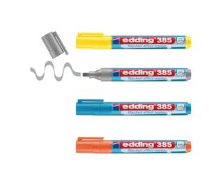 edding 385 marcatore per flipchart da effetti speciali - set 31pz - multicolore - punta flessibile a pennello 1-5 mm - marcatore per evidenziare, ombreggiare e segnare su carta da flipchart - non cola