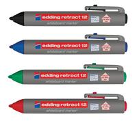 Edding 4-12-4 Retrattile 12 Pennarelli Per Lavagna Assortiti 4pk
