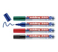 Edding 4-250-4-2 Kit marcatori per lavagne bianche Blu, Verde, Rosso, Nero 4 p