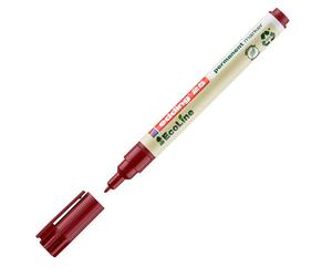EDDING - 4-25002 - Marcatore permanente 25 Ecoline - punta tonda 1.0 mm - rosso - Edding - 94330 - Conf. da 10 Pz. - 4-25002