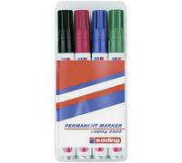 Edding 4-3000-4-1999 3000 Marcatore indelebile Nero, Rosso, Blu, Verde resiste