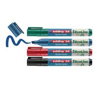 Edding 4-32-4 Marcatore per lavagna a fogli mobili a scalpello 1 - 5 mm Nero,